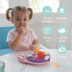 BoBaby Snail Snacker - Toddler Snack Container with 8 Sections and Lid | Food Grade Materials | Dishwasher Safe | Non-Skid Base | for Kids, Babies, Home & Travel | Educational (Pink) - Image 5